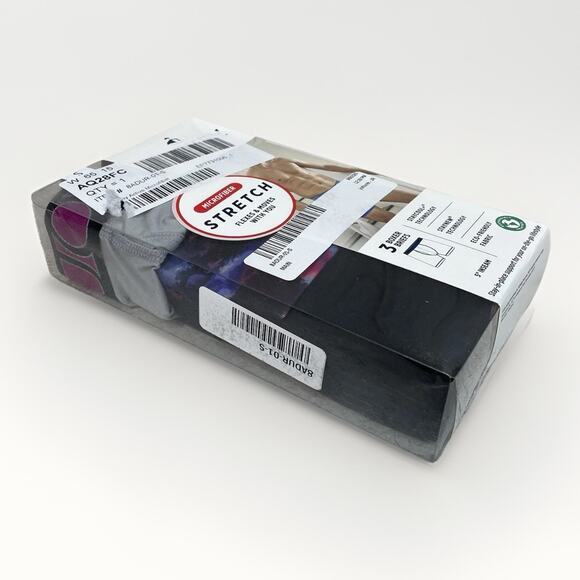 Jockey Men's Small Underwear Active Microfiber 5" Boxer Briefs 3 Pack Gray Black - Picture 7 of 7